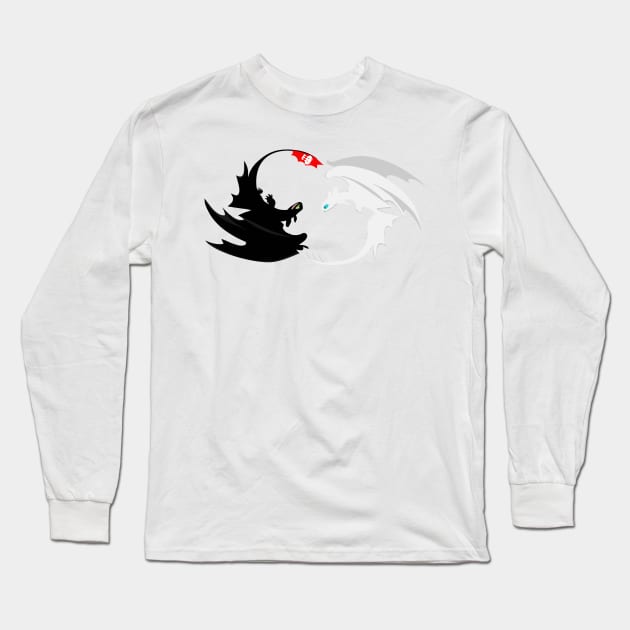 Toothless and Light Fury - How to train your dragon Long Sleeve T-Shirt by khoipham